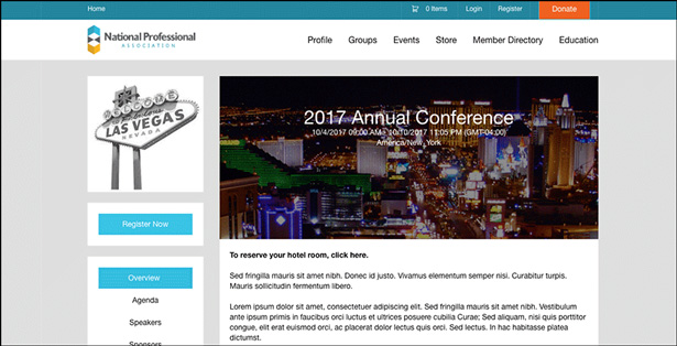 Build out your event micro-site using your Salesforce event management app.