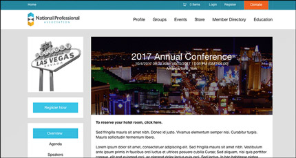 A Salesforce event management app can generate an event micro-site to promote your event.