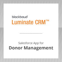 Luminate CRM is the best Salesforce app for nonprofit donor management and fundraising.