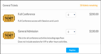 Use Fonteva in Salesforce to manage your event's general admission ticketing.