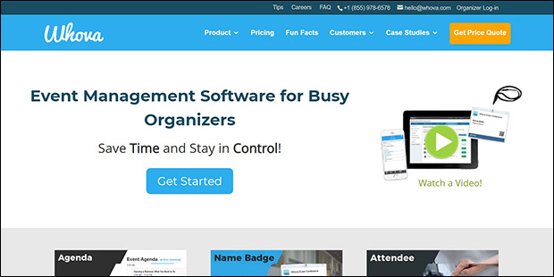 Whova the best event management software for limited time.