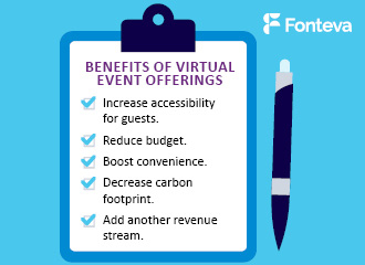 Virtual event offerings and alternatives can bring you many benefits.